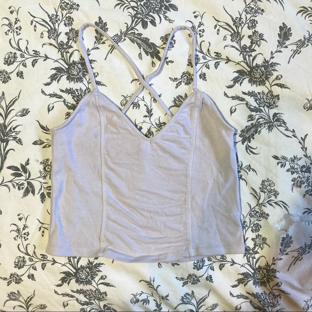lavender crop top